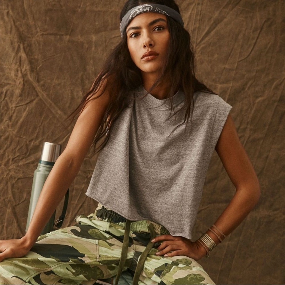 Free People FP Movement Gray Inspire Tank top tee